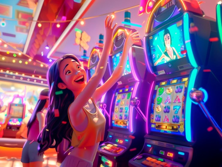 Ruang Klub VIP kawantoto bernuansa neon